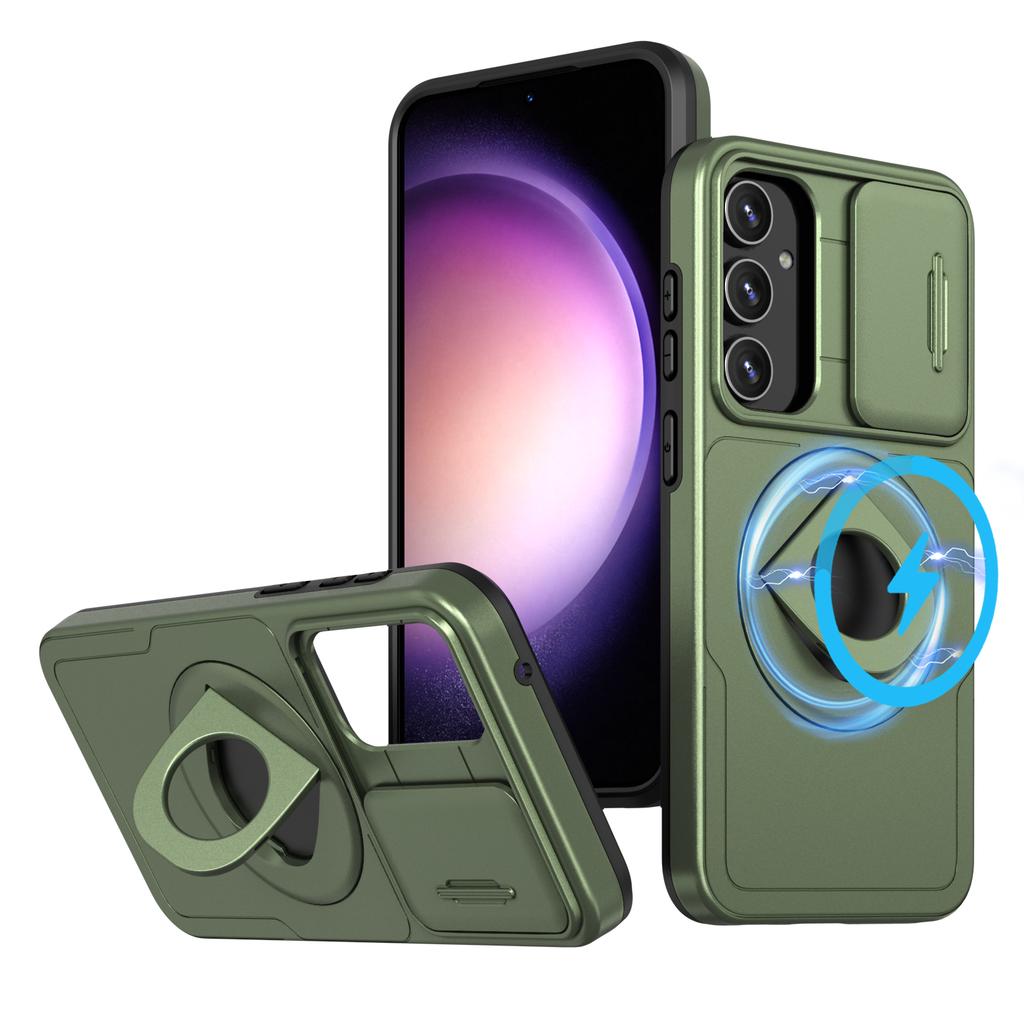 Military 360°Stand Armor Wireless Charge for Magsafe Case For Samsung S23 S22 S21 Plus Ultra S20 FE A54 Matte Magnetic Cover
