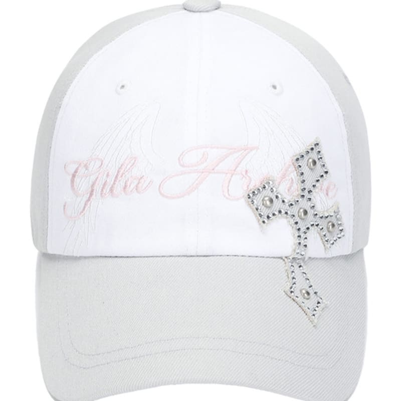 GILA ARCHIVE CROSS PATCHED WING BALLCAP_WHITE