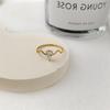 Elegant Teardrop Diamond Ring: 18K Gold-Plated, Fashionable Thin Design for Women