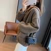 Women's Lamb Wool Fleece Loose Cardigan Top Versatile Warm Autumn Winter Sweatshirt Thickened Jacket