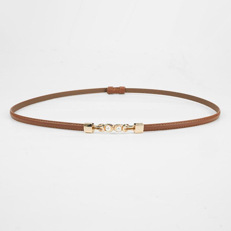Adjustable Thin Waist Belt for Women Fashion Slimming Buckle Suit Dress Skirt Date and Office Use