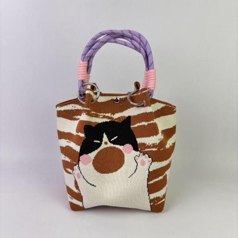 

Casual Versatile Large Capacity Knitted Bucket Bag Cute Handbag Women S Travel Photo Bucket Bag