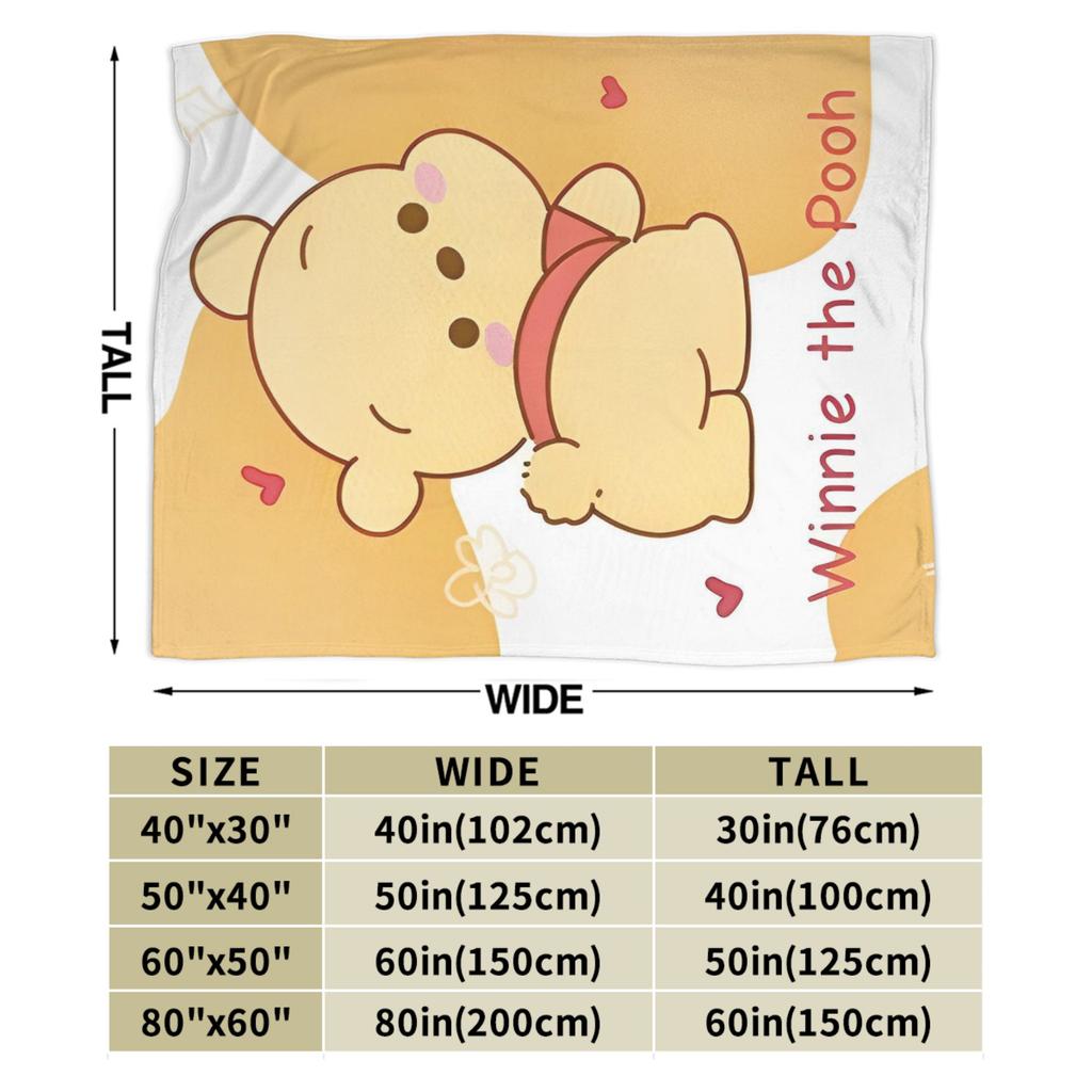 Bär Cartoon Winnie Puuh Decken Flanell Fantastisch Weiche Überwurfdecken für Bettwäsche Wohnzimmer Sommer,