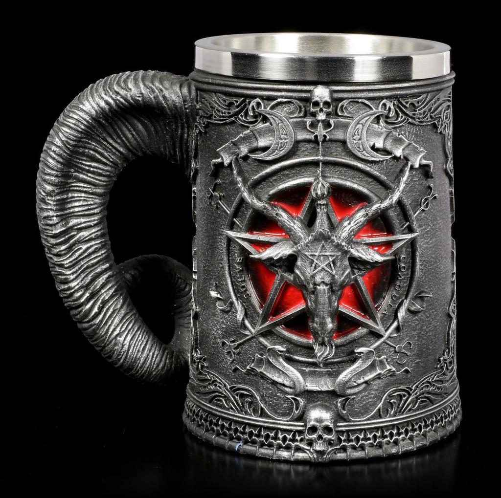 Baphomet Dämon Kelch Tasse - Große Gehörnte Kaffeetasse
