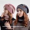 Thicken Winter Beanie Hat Scarf Set Stylish Design Warm Wool Hat  Outdoor Activities