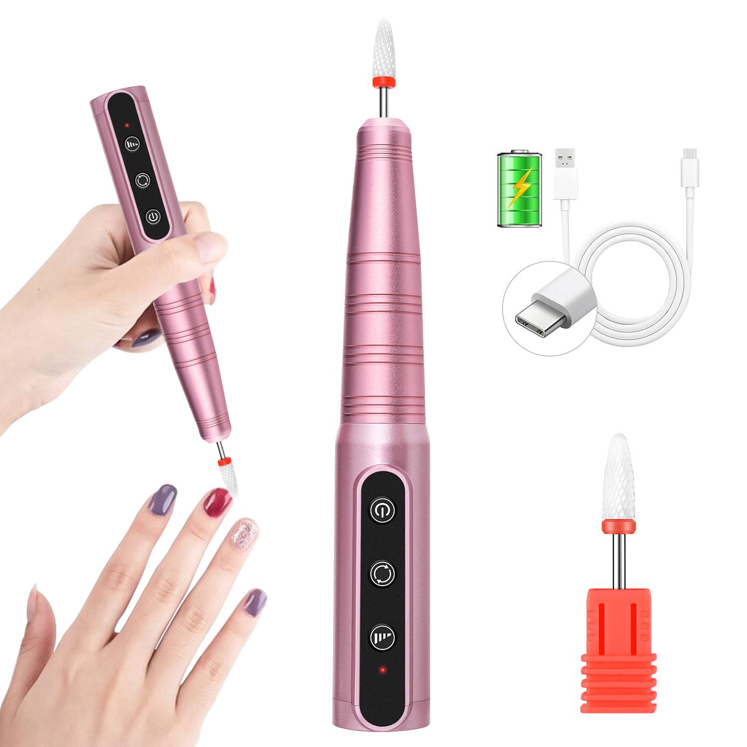 

DianaBeauty 35000RPM Wireless Nail Drill Pen USB Nail File Polishing Pen Rechargeable Nail Drill Machine Portable Manicure Drill USB