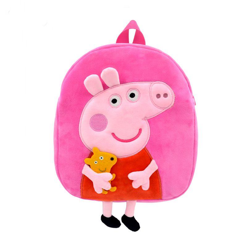 Adorable Peppa Pig 3d Plush Backpack For Kids Soft And Super Cute