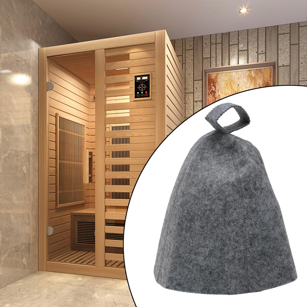 Wool Cap Sauna Hat Foldable Porosity Protection Shower Soft Solid Spa Bath With Hanging Loop 1pcs 27.6*9.1inches