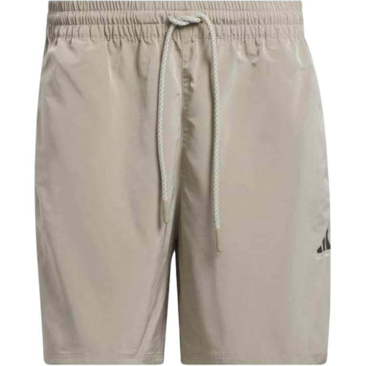 Adidas Solid Color Loose Fit Drawstring Casual Shorts Unisex Shorts Light-Brown JC7842