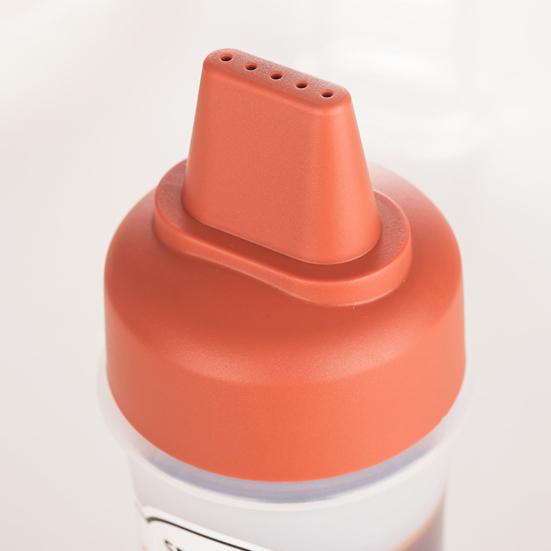 Squeeze Condiment Bottle with Measuring Markings 1/5 Nozzles Drizzle Bottle for Ketchup Salad Dressing Sauce 350ml Easy Fill Kitchen Dispenser