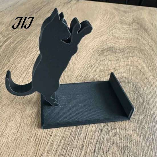 Black Cat Bookends Cute Bookends, 3D Printed Silhouette Book Holder, Artistic Desk Decorations Creative Support for Office Home Decor Matte Ornament
