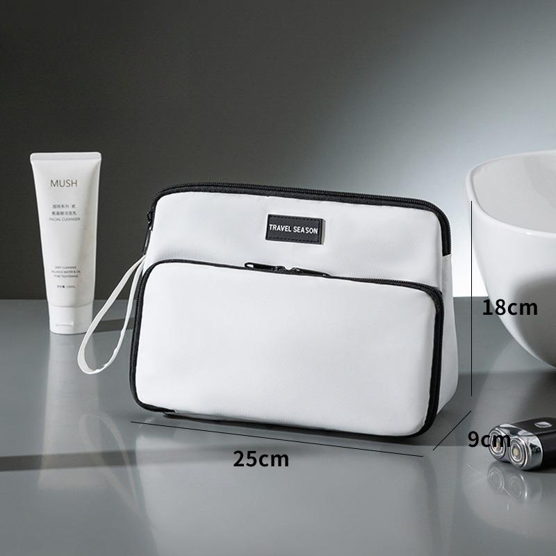 

Double-layer Travel Makeup Bag Large Capacity Dry Wet Separation Handheld Toiletry Bag Waterproof Cosmetics Storage Bag белый