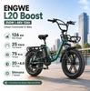 Bicicleta Elétrica ENGWE L20 Boost 250W Sensor de Torque 75Nm 48V 13Ah 25km/h 20x4.0 7 Velocidades Suspensão Bicicleta Elétrica E-bike