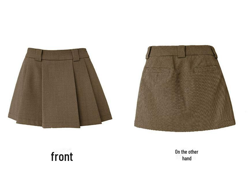 Luxi Women's High-End Korean Casual Suit: Cuff-Stitched Blazer + Pleated Skirt Set 8719