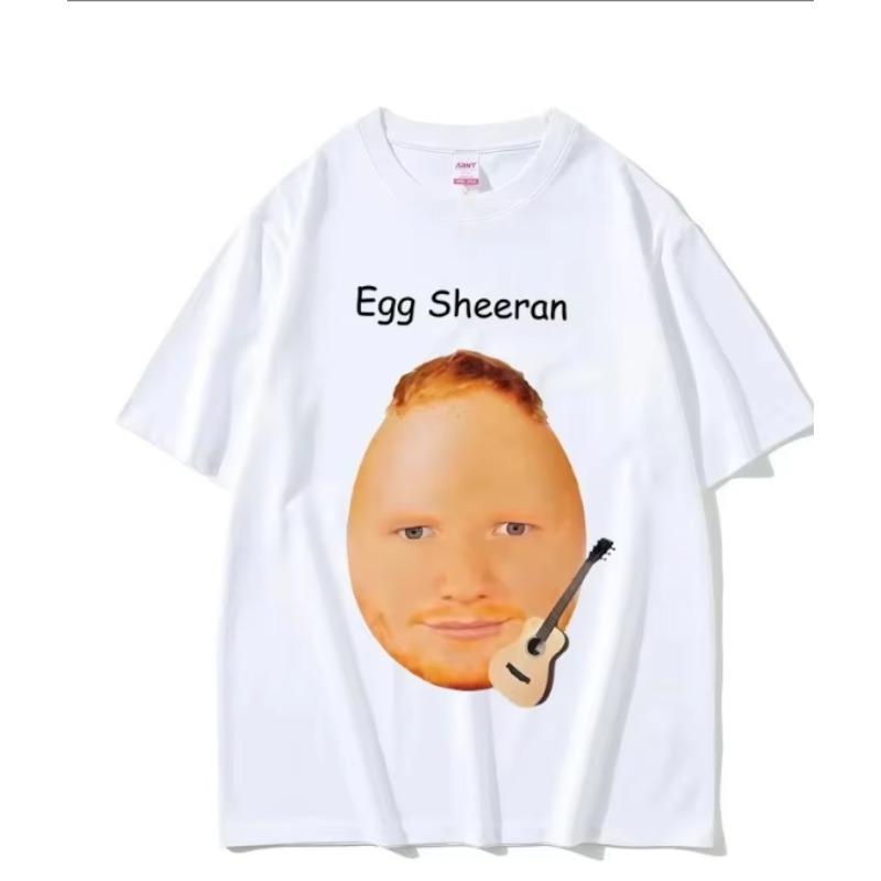 

Funny Egg Ed Sheeran Meme T Shirts Unisex Women Fashion Casual Harajuku Tshirts Unisexs Crewneck Short Sleeve Tshirt 4XL