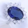 Carat Sapphire Ring Silver Charm Engagement  Ring European and American Fashion Temperament Luxury High Quality