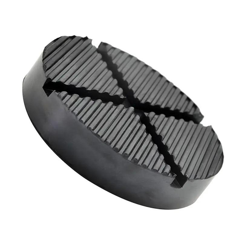 Floor Slotted Car Rubber Jack Pad Frame Protector Guard Adapter Jack Disk Pad Tool for Pinch Weld Side Lifting Disk Auto Repair Maintenance Accessory