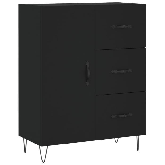 VidaXL Buffet noir 69,5x34x90 cm bois d'ingénierie 827909