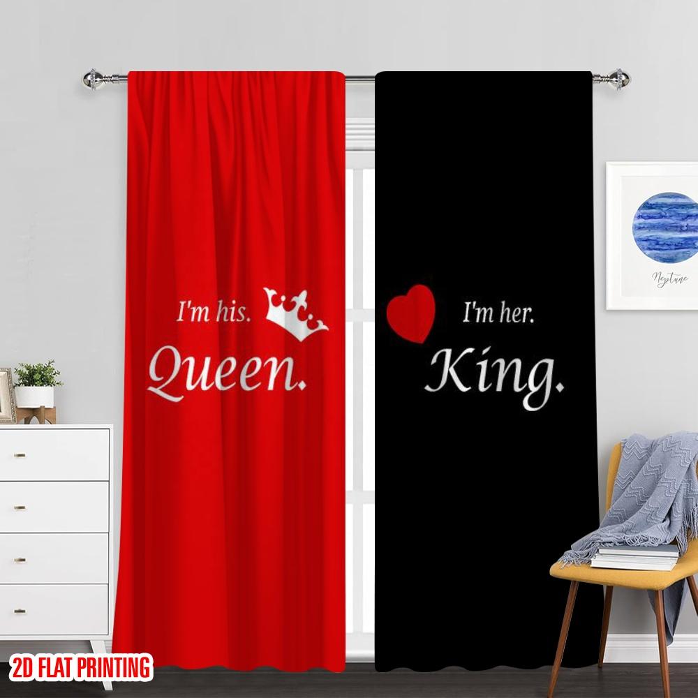 Minimalist Plane Printing Curtains King Queen Polyester Woven Without Rod Art Deco Festive Ldeal Living Set Of 2 Made
