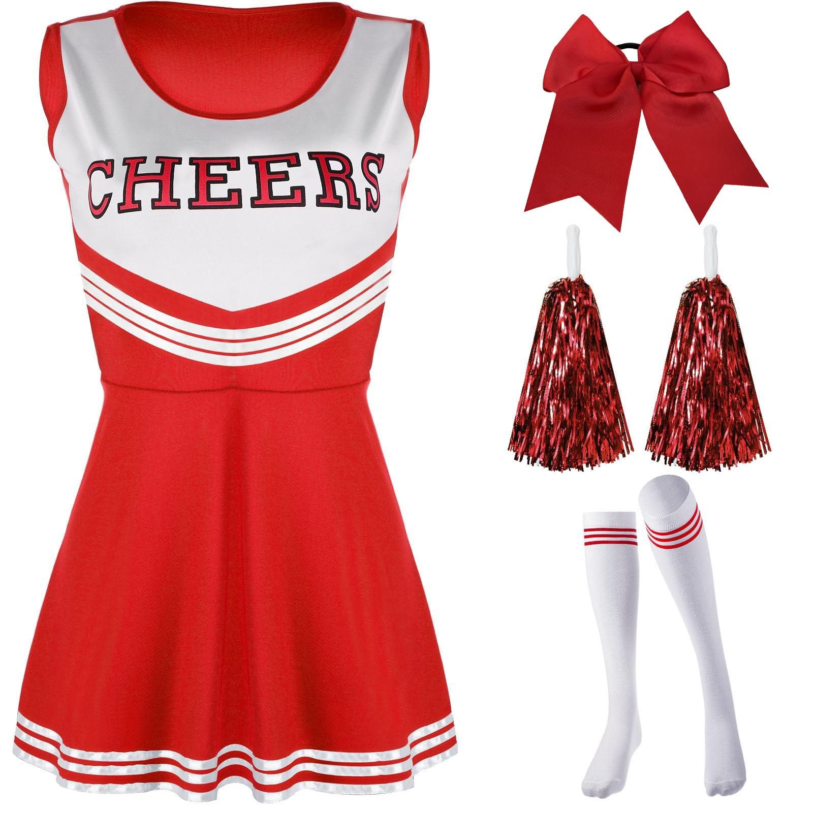 

Костюмы для черлидинга Костюмы для выступлений черлидинга Униформа для черлидинга XS красный
