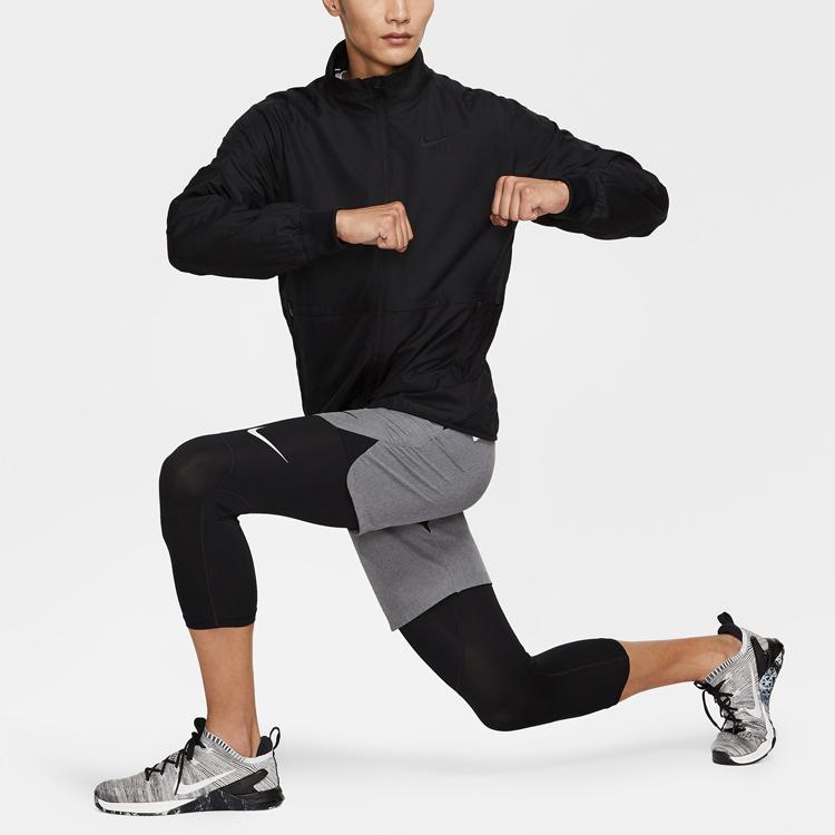 Nike Kurtka Hybrydowa Flex ze Stójką i Ochroną Wiatroodporną Odzież Wierzchnia Męska Czarna CU6739-010