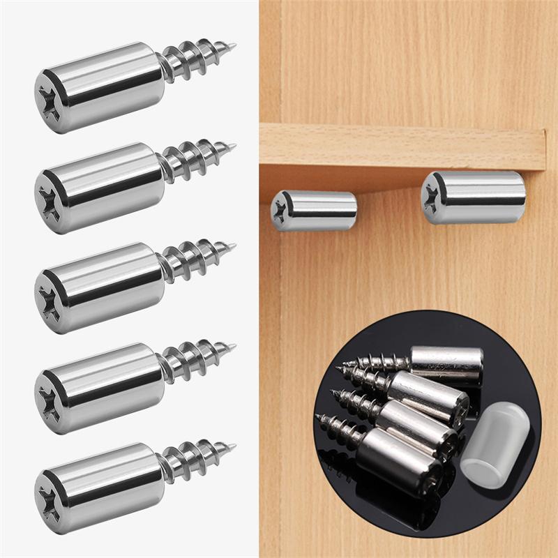 Self Tapping Screw Cabinet Shelf Bracket Laminate Support with Rubber Sleeve Non-Slip Layer Glass Plate Holder Fixed Screw