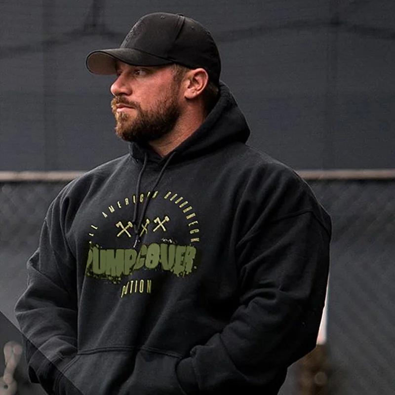 

Sudadera de lana con capucha para hombre, abrigo informal de lana para gimnasio, culturismo y Fitness, Otoño e Invierno 3XL