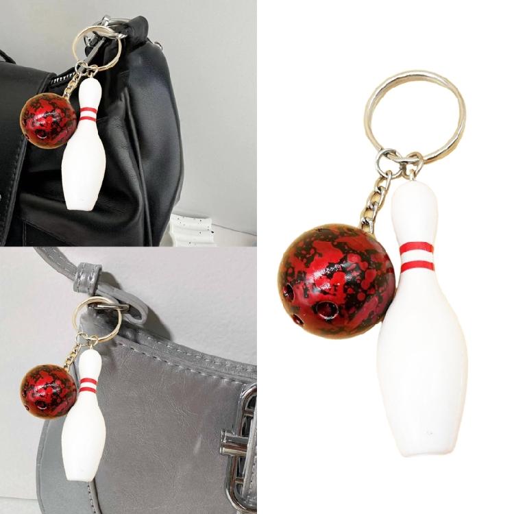 Novelty Bowling Ball Keychain Fashionable Bowling Ball Keychain Eye Catching Keychain for Added Convenience & Fun