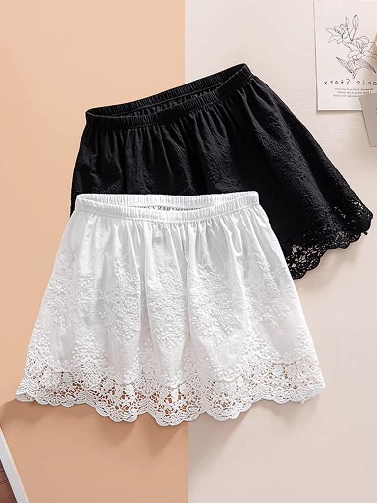 Hoodie Hem Lace Skirt: Butt-Covering High Waist Layer for Autumn/Winter