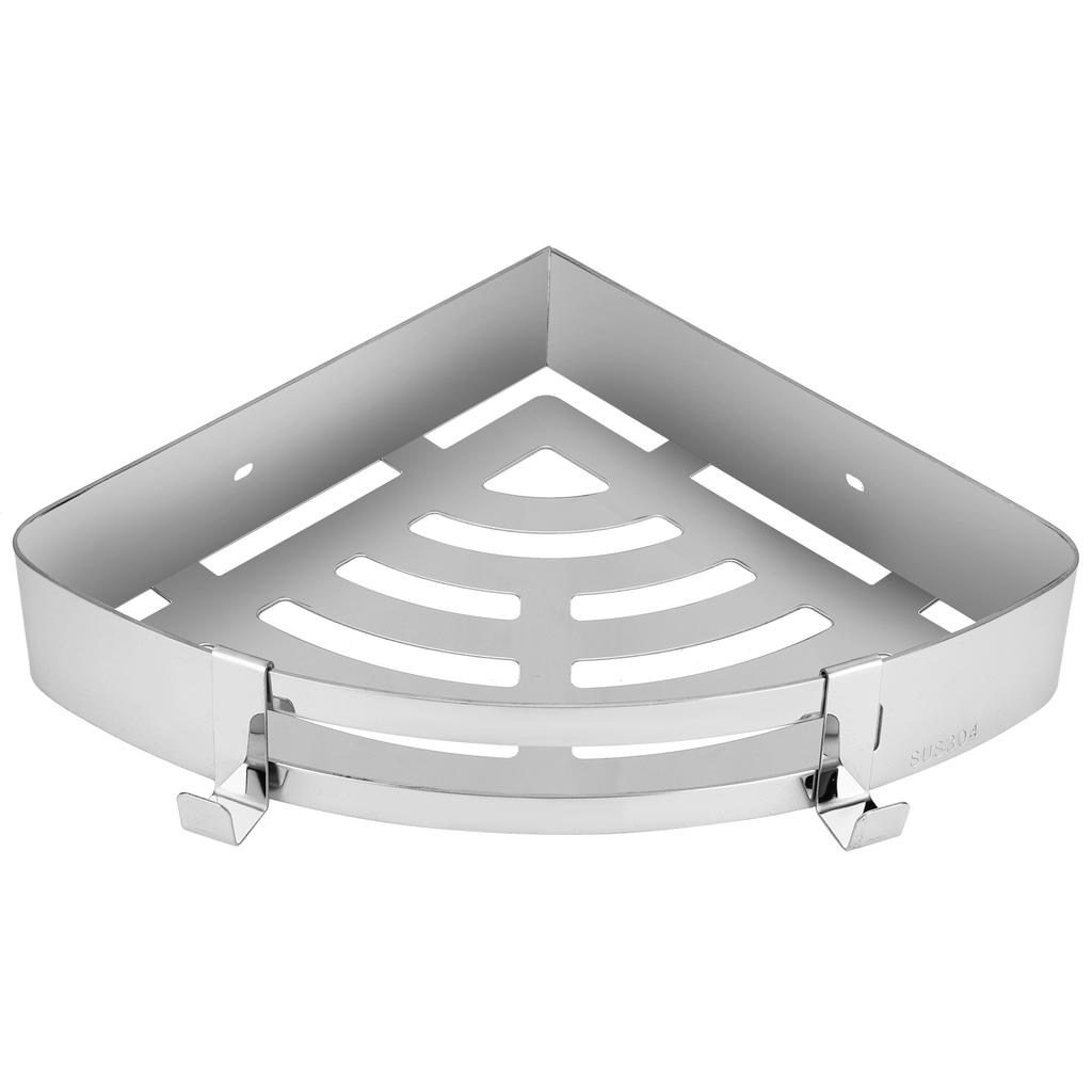 304 Stainless Steel Hollow Triangular Corner Shelf Shampoo Storage Rack Bathroom Accessory
