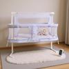 3 in 1 Baby Crib for Newborn Side Bed Guard Portable Foldable Baby Bed Bassinet Bedside Sleeper