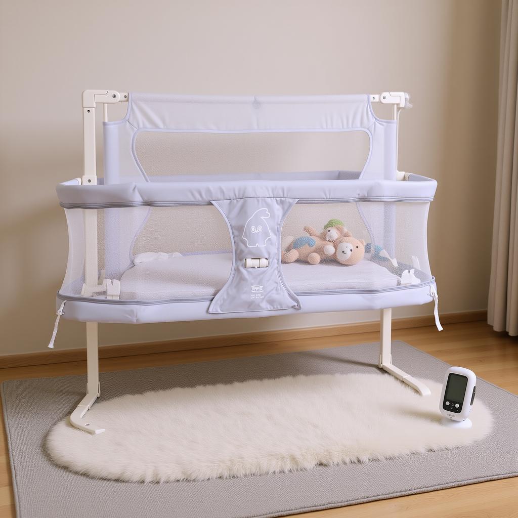 3 in 1 Baby Crib for Newborn Side Bed Guard Portable Foldable Baby Bed Bassinet Bedside Sleeper