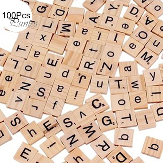 100 шт. деревянные плитки с алфавитом — фото 6