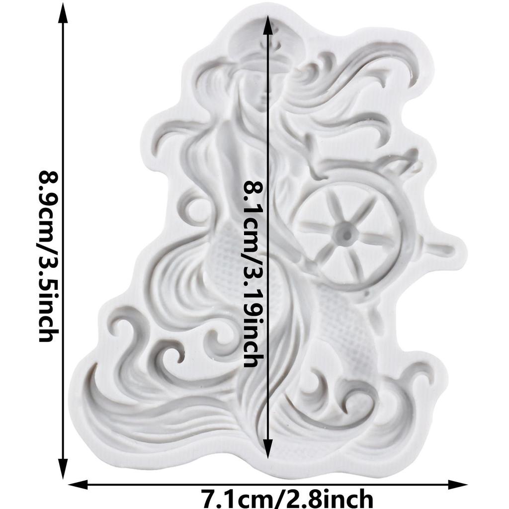 Meerjungfrau Silikonformen Meerjungfrau Fondantform Kuchen Dekorationswerkzeuge Cupcake Topper Süßigkeiten Schokolade Gumpaste Form