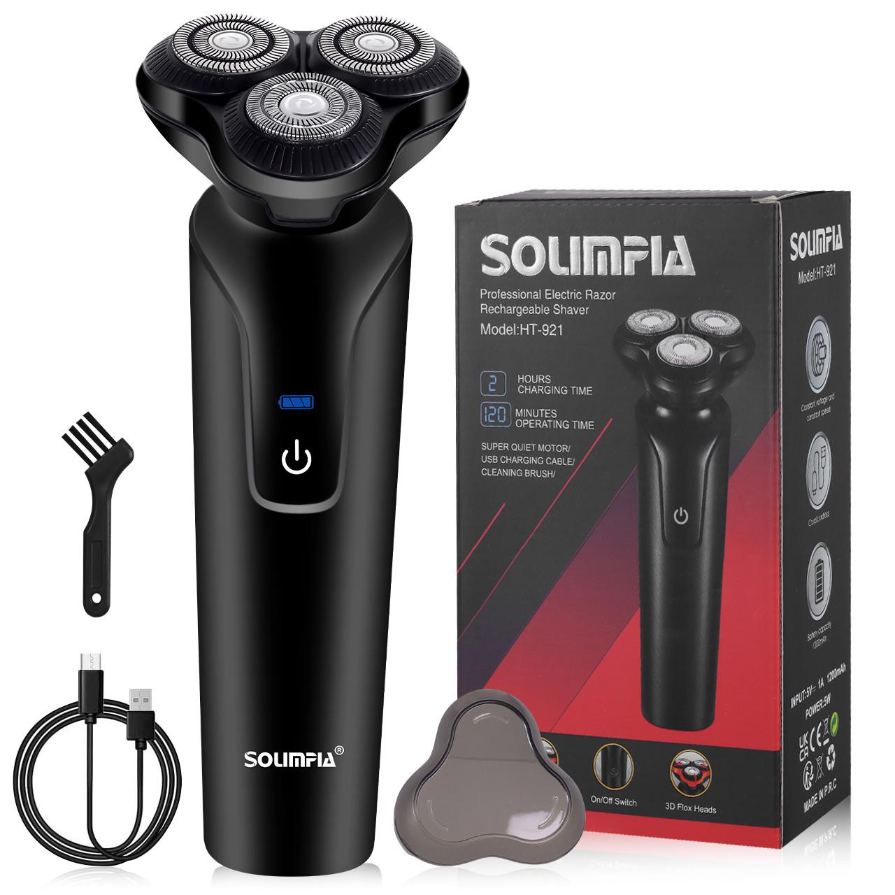 Аккумуляторная бритва 3D бритва для мужчин роторная электрическая мужская бритва близкая бритва черная/оранжевая