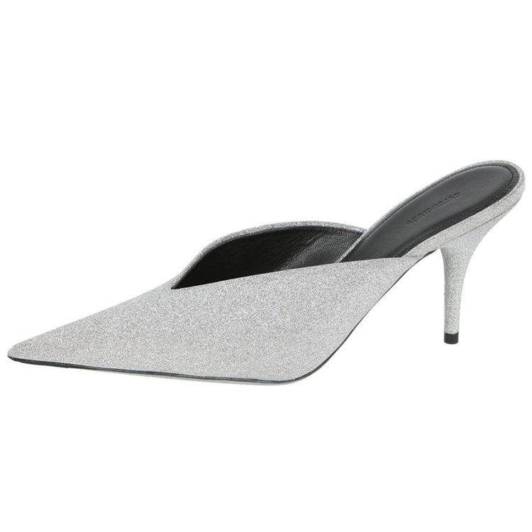 Balenciaga Glitter Knife Slingback 'Silver' Women's 579279WA7018163