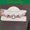 Geometric Zircon Artificial Pearl Bracelet With Silver Finish For Womens Fashion Accessories