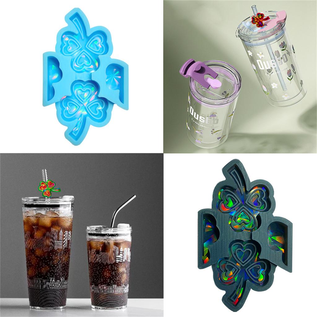 Resin Holographic- Three-petal Flower Molds for DIY Crafts Cupcake Decoration