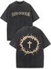 European Sizes Men'S T-Shirt with Unique Design, Featuring Vintage, Round Neck And Short Sleeve Tee Comfortable Fashionable Stree Tops