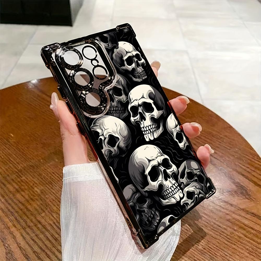 Skull pattern phone case suitable for Galaxy S25 Ultra For Xiaomi 14 Pro For Redmi Note 13 For POCO X6 PRO anti drop back cover