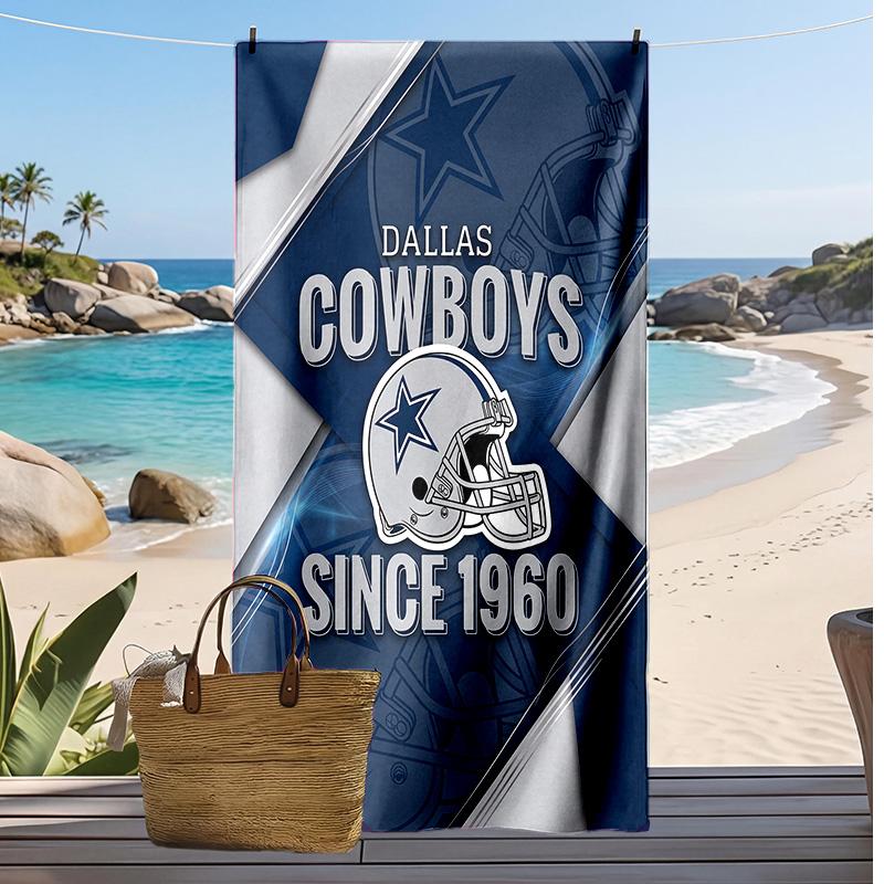 Dallas Cowboys Print Beach Towel Soft Portable Quick?dry Towel For Pool Summer Vacation Outdoor Sport