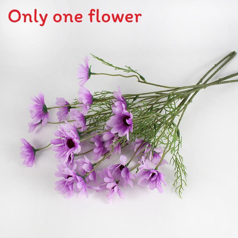 Plastic Symphyotrichum Novi Belgii Artificial Flowers 49cm Faux Floral Decor For Wedding And Outdoor Settings