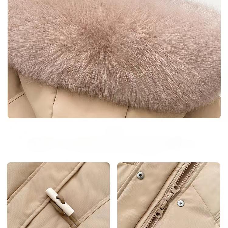 Fasjonabel vinterfrakk i koreansk stil med stilig design og stor krage