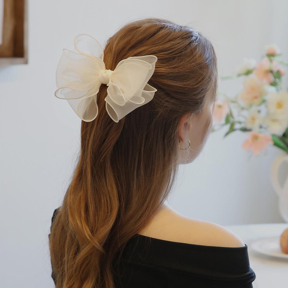 Dieuamour Handmade Double Ribbon Hairpin 3 Colors