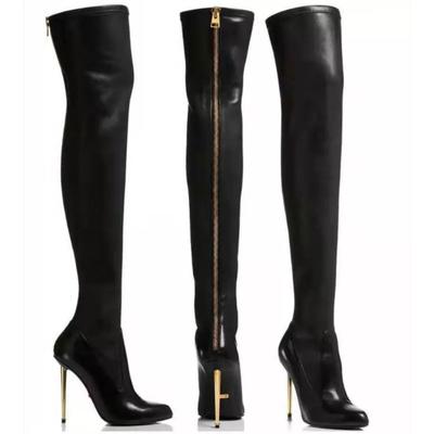 Fashion Big Size 34-43 Brand New Popular Lady Thin High Heels Boots Fashion Pointed Toe Thigh High Boots Women Party Sexy Shoes Woman