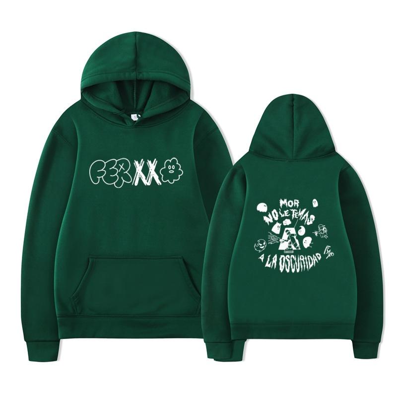 2025 New Feid Ferxxo Hip Hop Men's Pattern Printed Hoodie Retro Music Album Hoodie Ferxxo Hoodie Street Wear