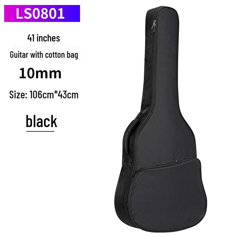 41-Zoll wasserdichte Gitarrentasche, 10 mm Polsterung, Verdickt, Doppelte Schultergurte, Passend für Akustikgitarren