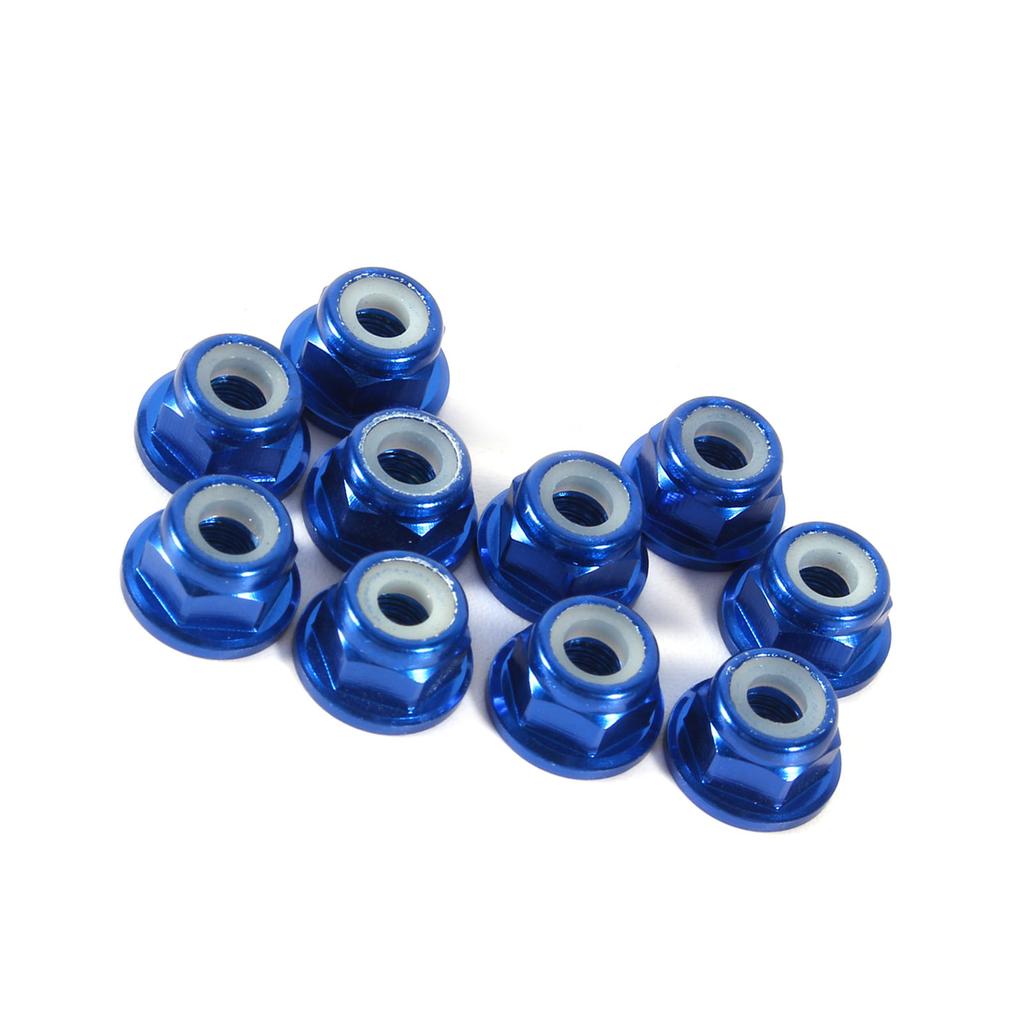 10 ks M3 Nylonová vložka Samozajišťovací Hliníkové Matice Šestihranná Pojistná Matice Královská Modrá
