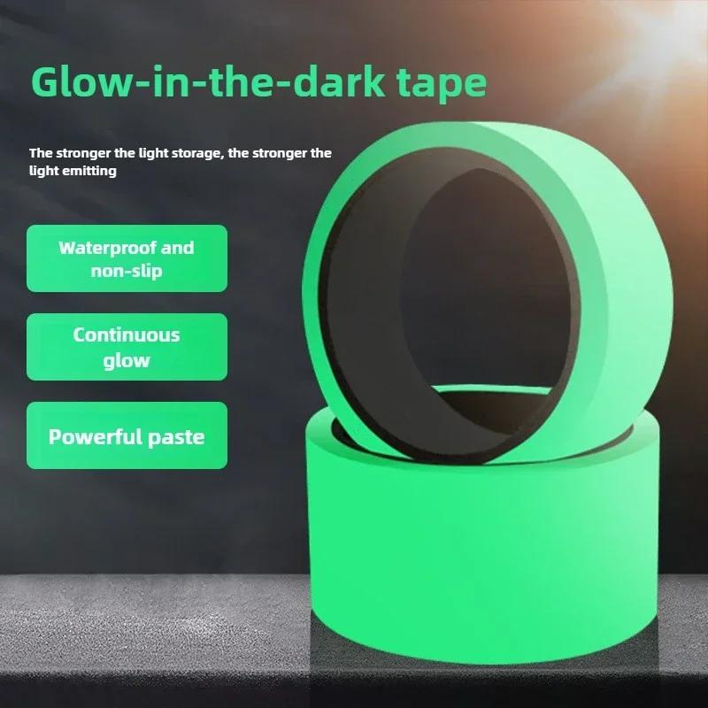 5M Glow In The Dark Tape Fluorescent Safety Warning Stair Tape Strong Adhesive Fire Escape Luminous Tape For Home Decor Diy