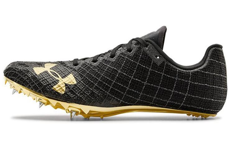 Under Armour Kick Sprint Pro 3 Black Metallic Victory Gold 40.5